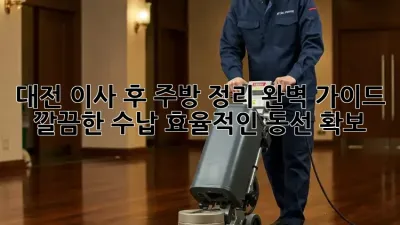 대전 이사 후 주방 정리 완벽 가이드: 깔끔한 수납, 효율적인 동선 확보!